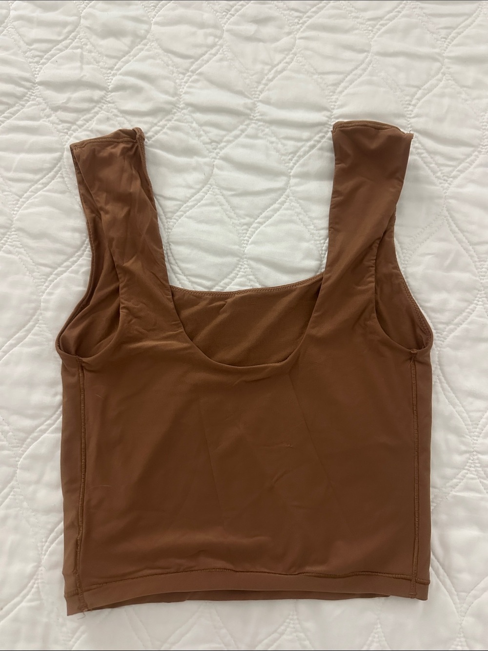 Aerie Smoothez Brown Square-Neck Crop Tank - Picture 2 of 3